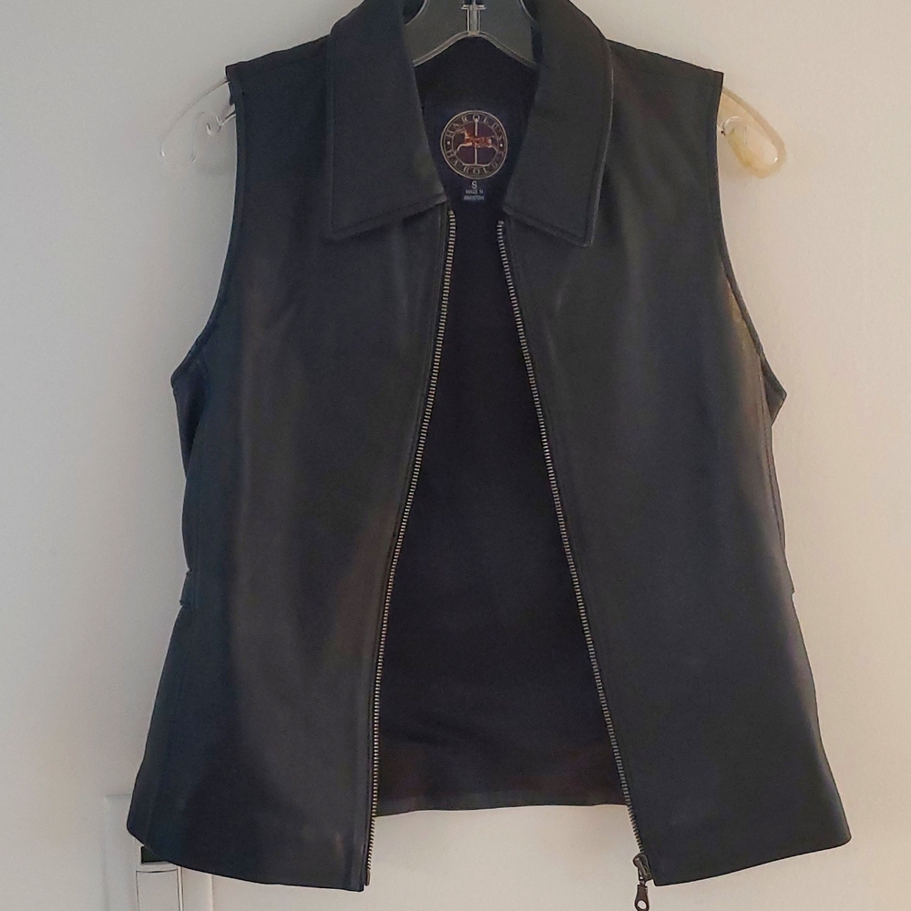 Harold's Black Leather Vest